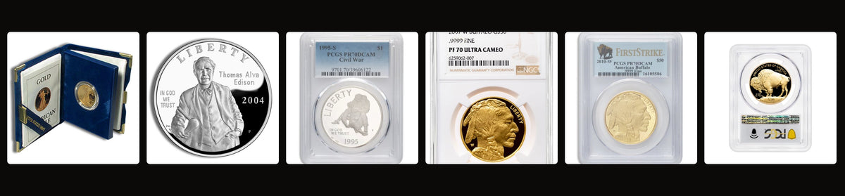 Proof coins sold by Sierra Gold Exchange