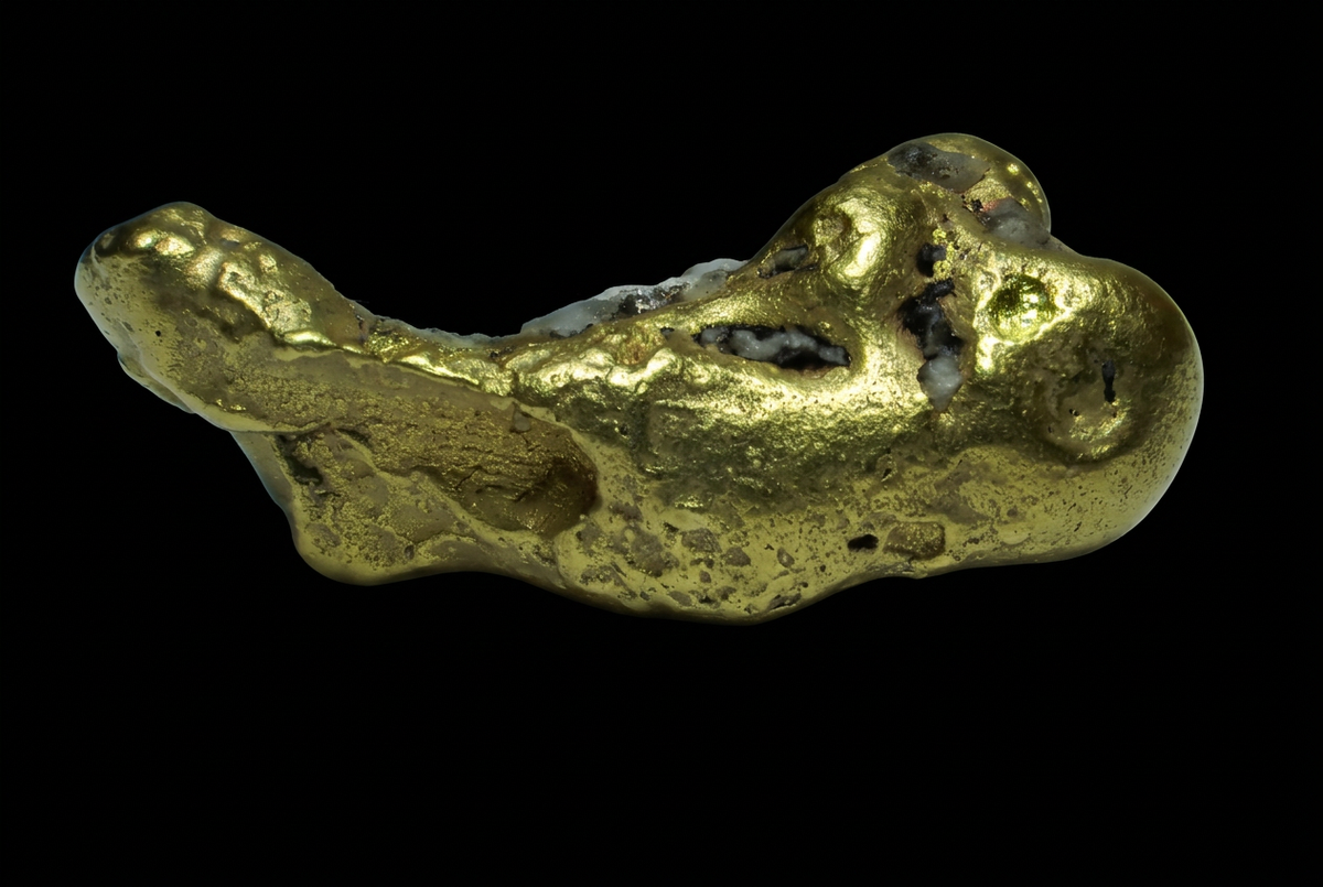 6.78 gram Trinity Ca. Gold Nugget Specimen w/Quartz
