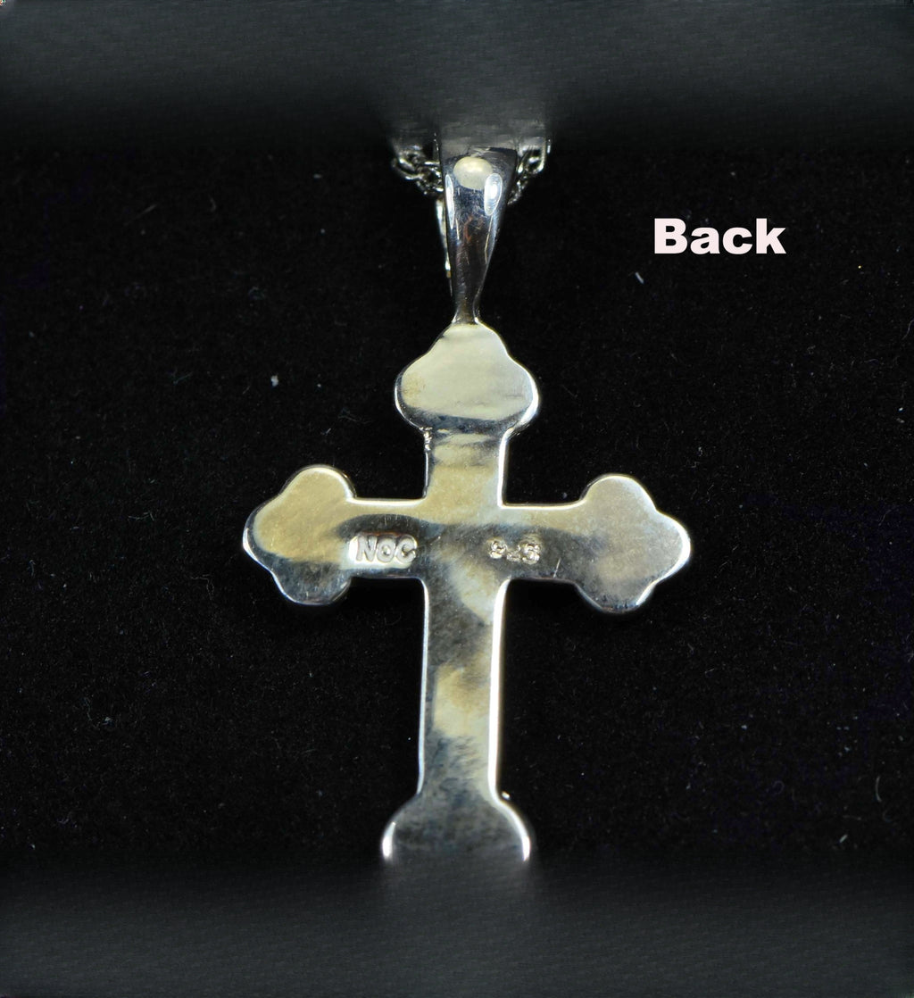 Gold Nugget Cross - Sterling Silver - PCR7NSS - Hand Made "Orocal" Jewelry