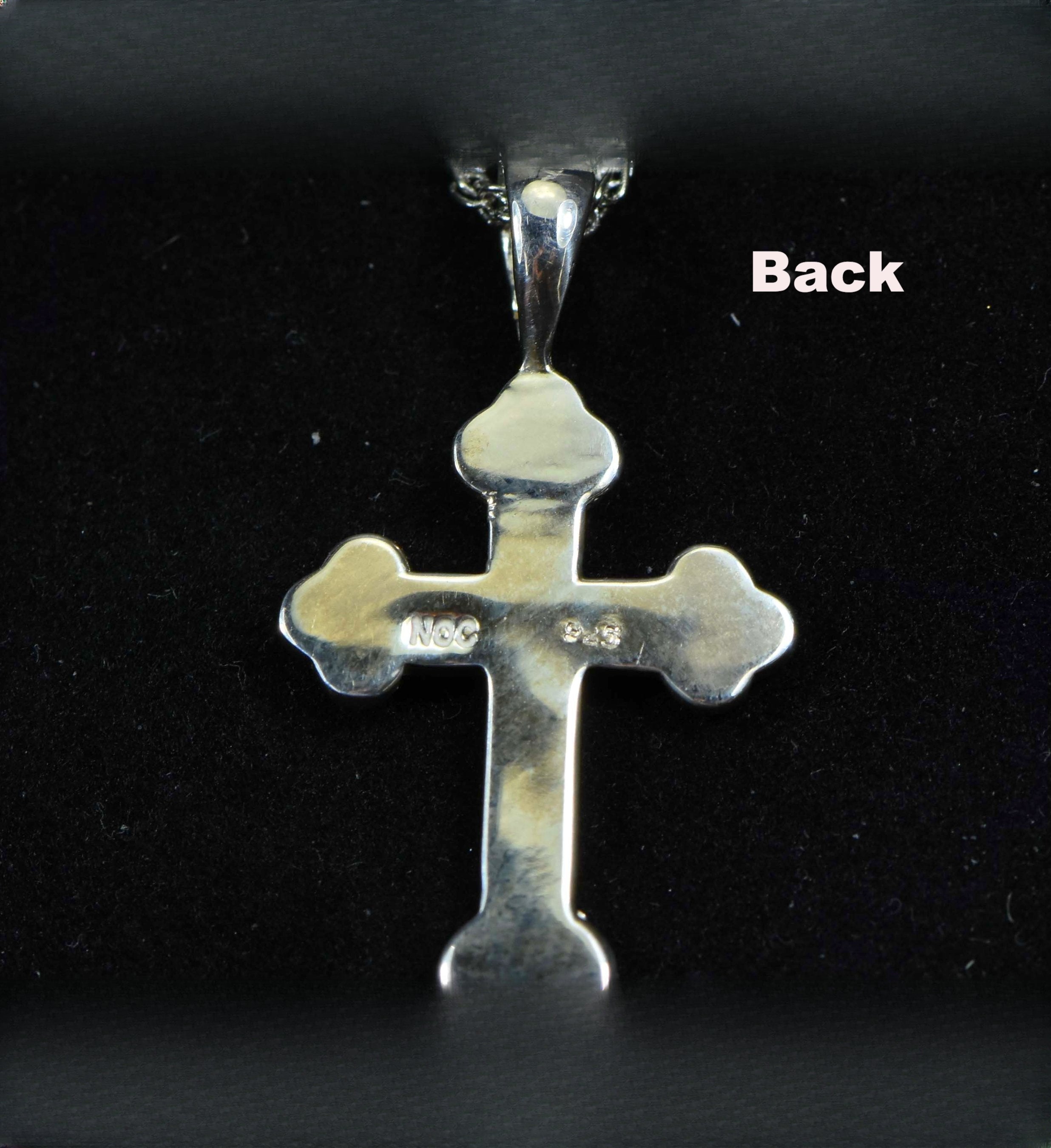 Gold Nugget Cross - Sterling Silver - PCR7NSS - Hand Made "Orocal" Jewelry
