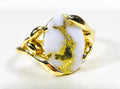Gold Quartz Women's Ring "Orocal" RL1136Q  Genuine Hand Crafted Jewelry - 14K Gold Casting