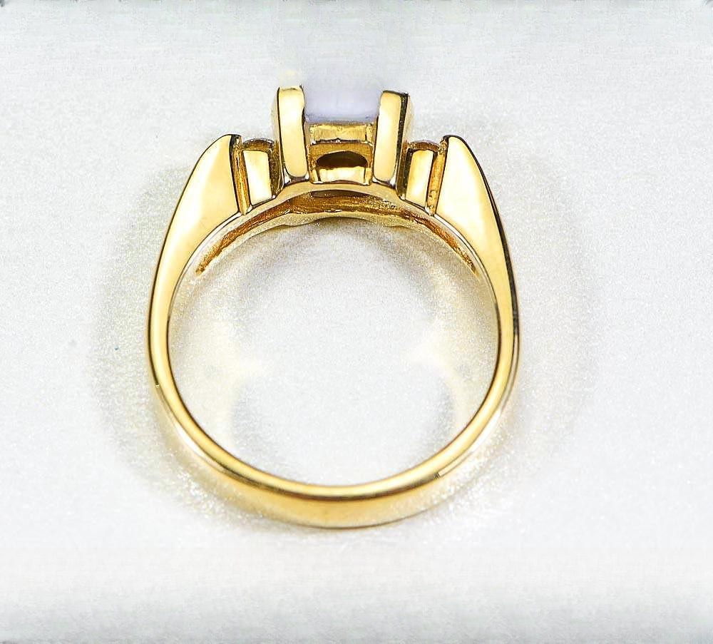 Gold Quartz Women's Ring "Orocal" RL842D10Q Genuine Hand Crafted Jewelry - 14K Gold Casting