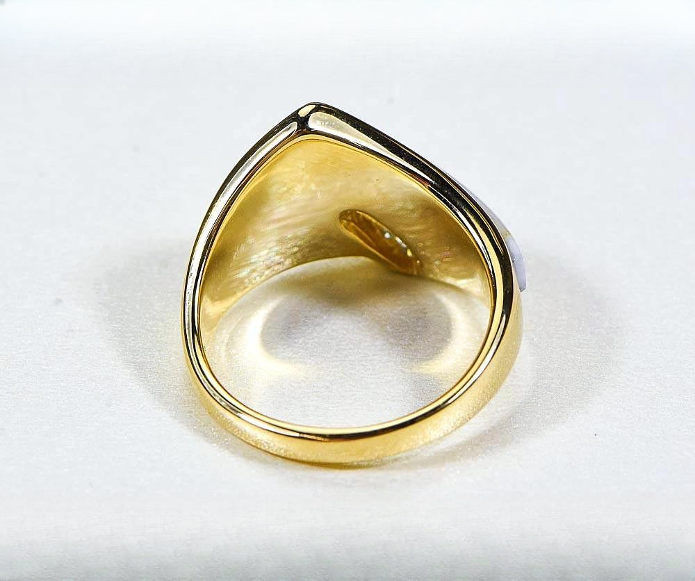 Gold Quartz Women's Ring "Orocal" RL536D10Q Genuine Hand Crafted Jewelry - 14K Gold Casting