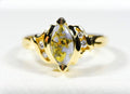 Gold Quartz Women's Ring "Orocal" RL735D8Q Genuine Hand Crafted Jewelry - 14K Gold Casting