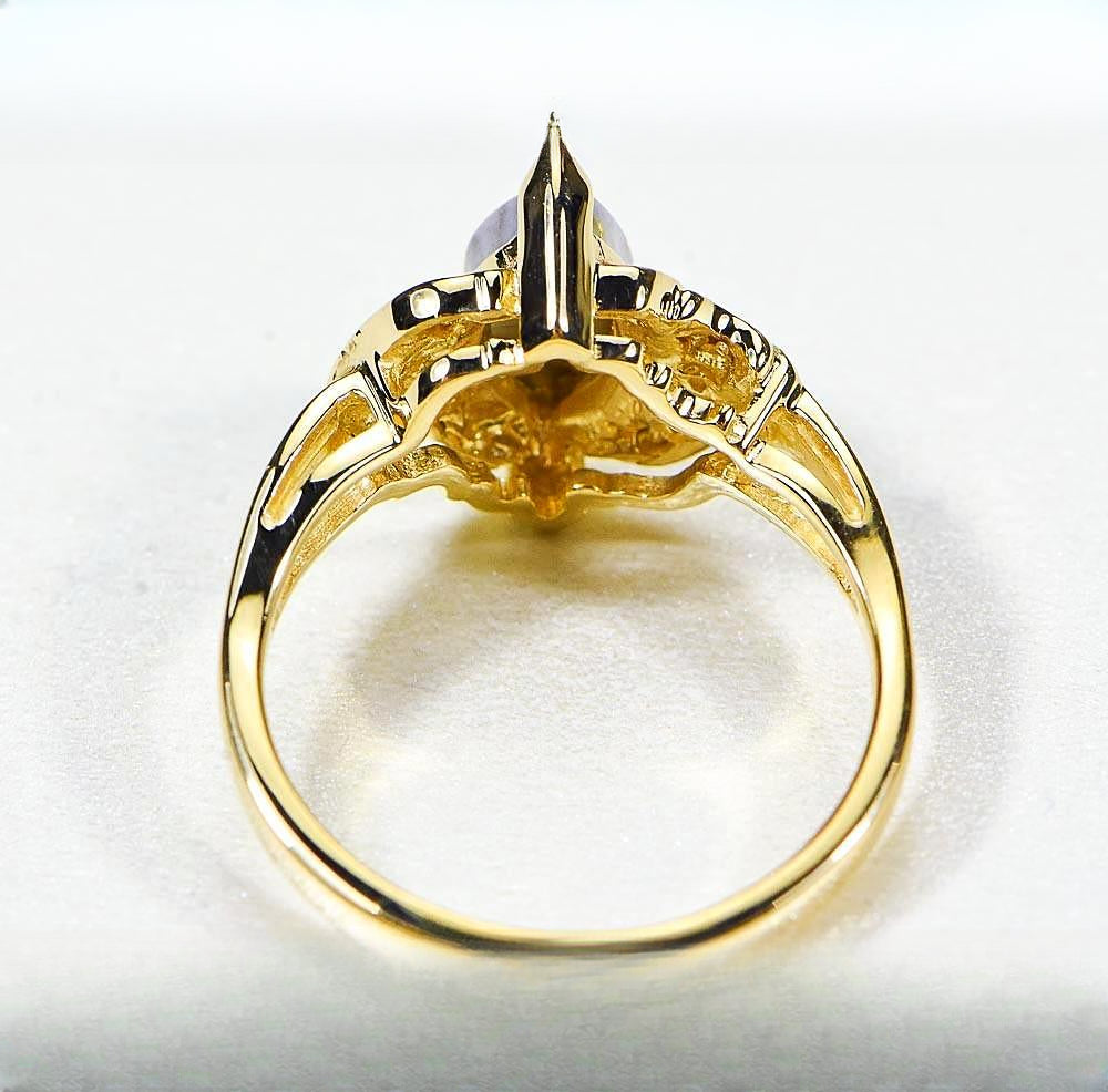 Gold Quartz Women's Ring "Orocal" RL735D8Q Genuine Hand Crafted Jewelry - 14K Gold Casting