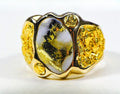 Gold Quartz Ring "Orocal" RM654XLQ Genuine Hand Crafted Jewelry - 14K Gold Casting