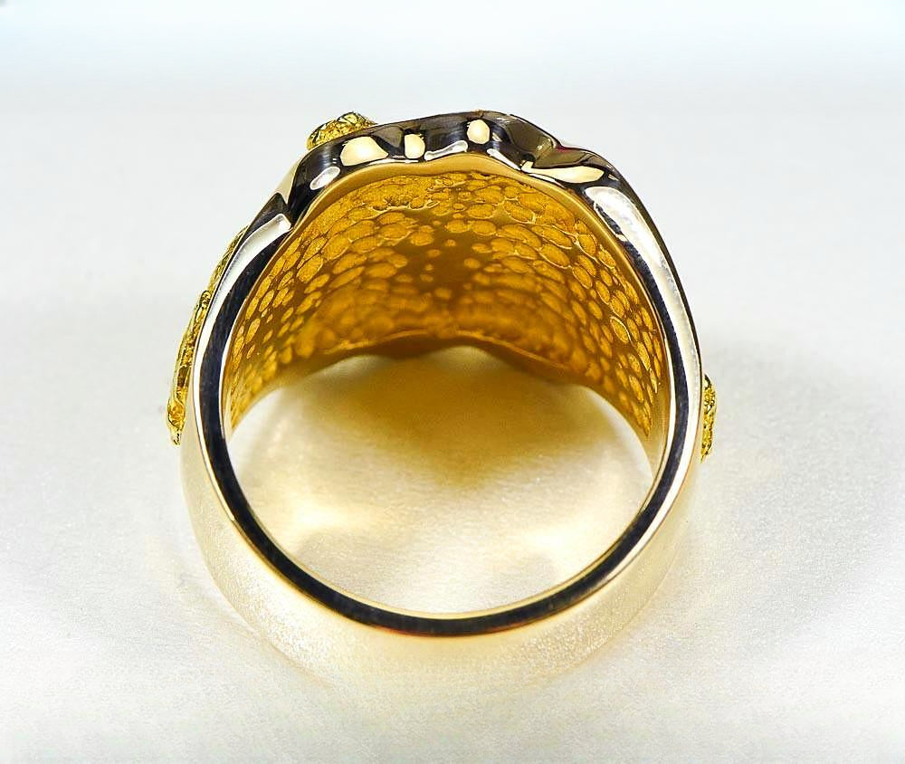 Gold Quartz Ring "Orocal" RM654XLQ Genuine Hand Crafted Jewelry - 14K Gold Casting