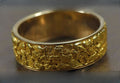 Men's Gold Nugget Ring "Orocal" RM8MM Genuine Hand Crafted Jewelry - 14K Casting