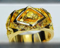 Gold Nugget Men's Ring "Orocal" RM315 Genuine Hand Crafted Jewelry - 14K Casting