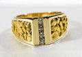 Gold Nugget Men's Ring "Orocal" RM376D40 Genuine Hand Crafted Jewelry
