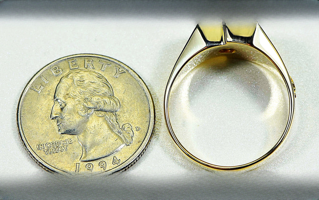 Gold Nugget Men's Ring "Orocal" RM164 Genuine Hand Crafted Jewelry - 14K Casting