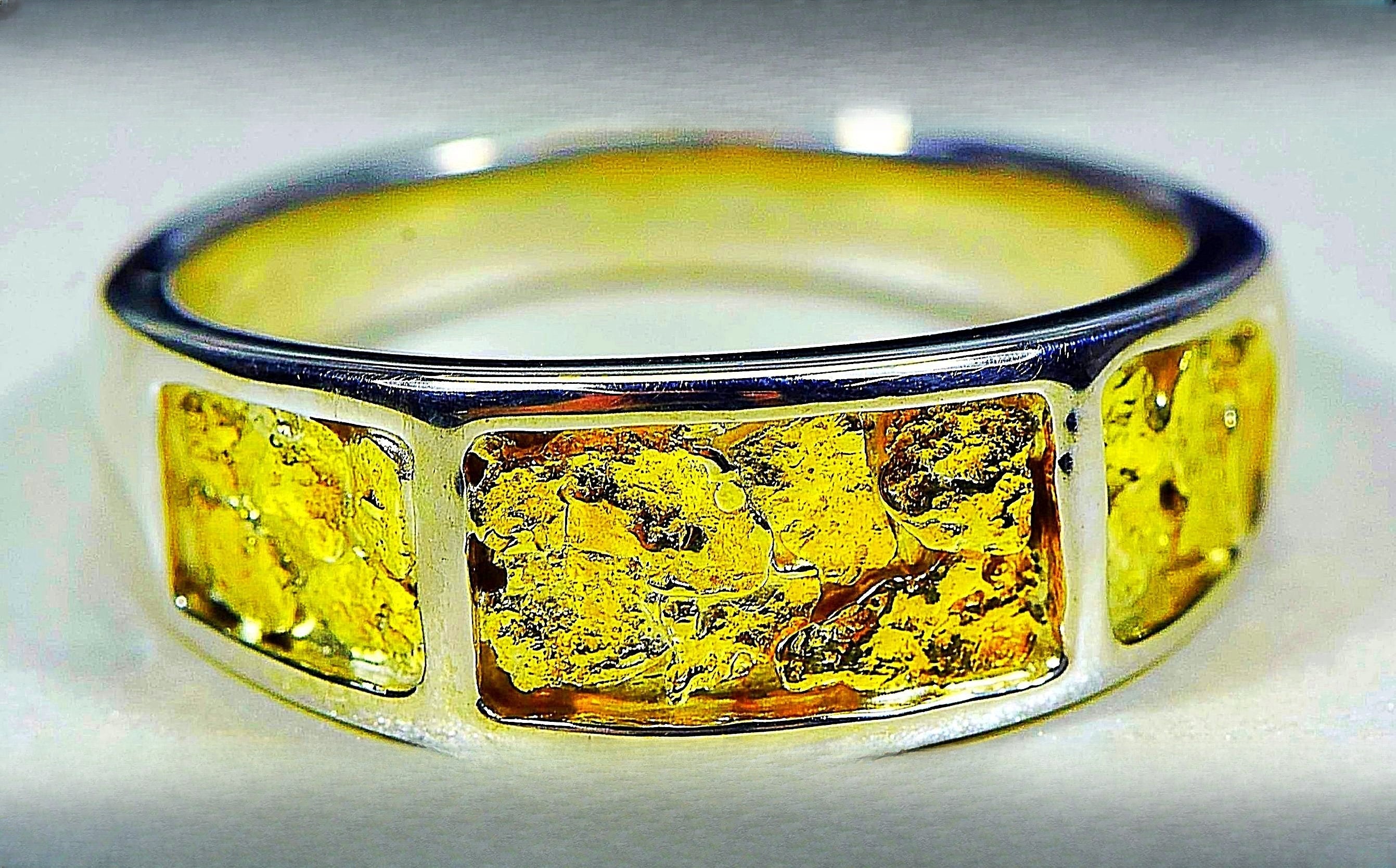 Gold Nugget Men's Ring "Orocal" RM732NSS Genuine Hand Crafted Jewelry