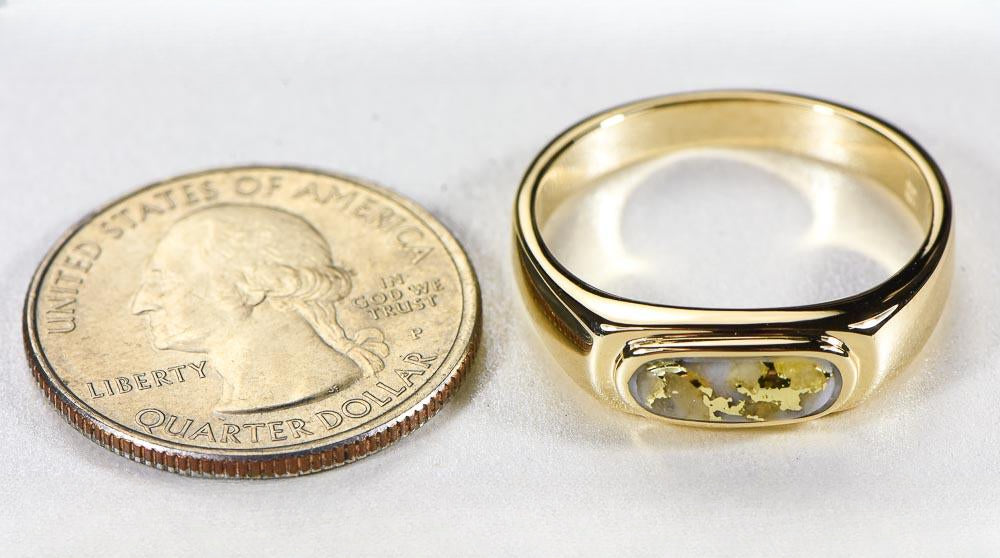 Gold Quartz Ring "Orocal" RM880Q Genuine Hand Crafted Jewelry - 14K Gold Casting