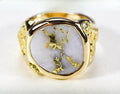 Gold Quartz Ring "Orocal" RM832Q Genuine Hand Crafted Jewelry - 14K Gold Casting
