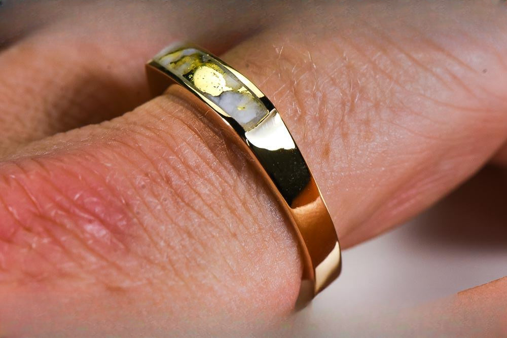 Gold Quartz Ring "Orocal" RM902Q Genuine Hand Crafted Jewelry - 14K Gold Casting
