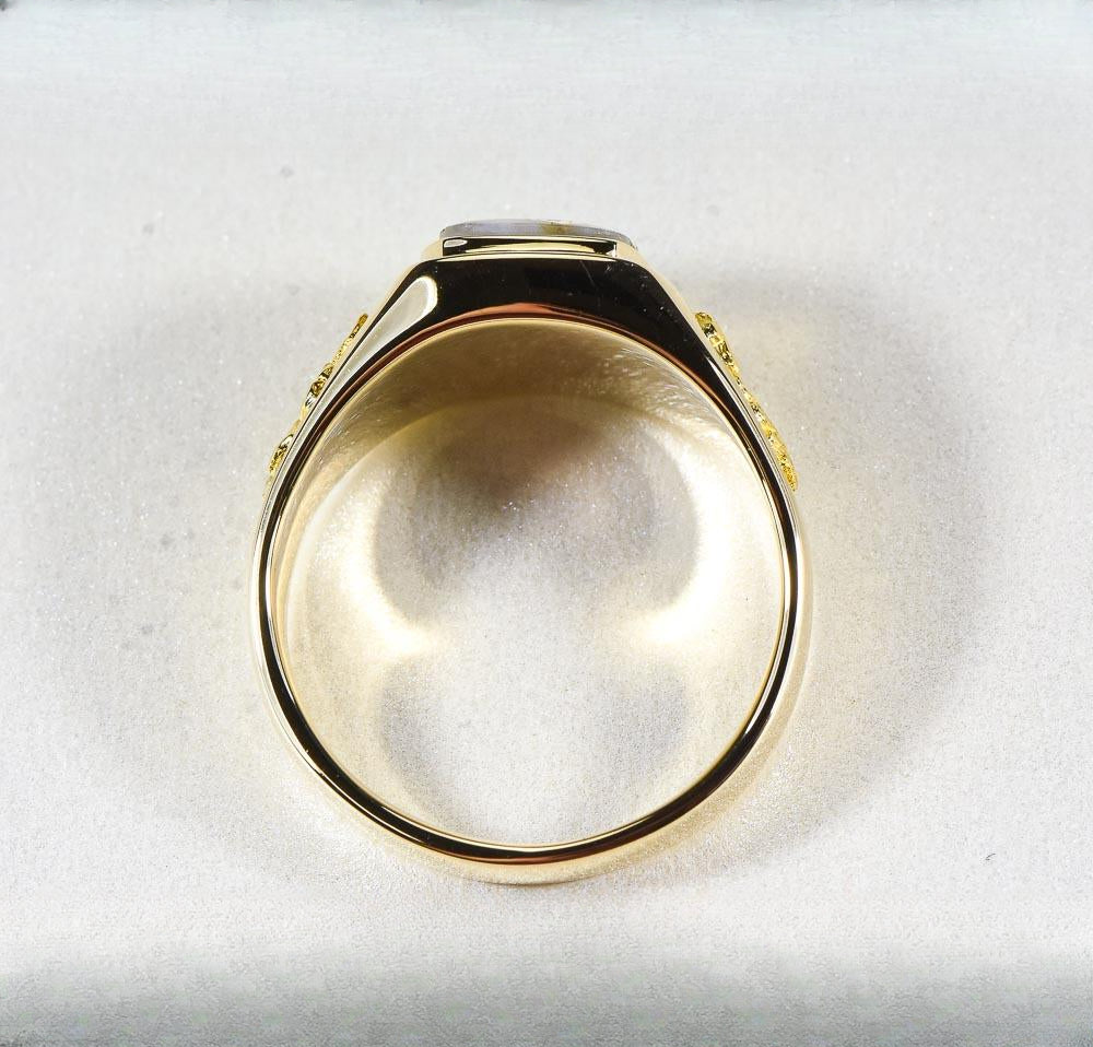 Gold Quartz Ring "Orocal" RM674Q Genuine Hand Crafted Jewelry - 14K Gold Casting