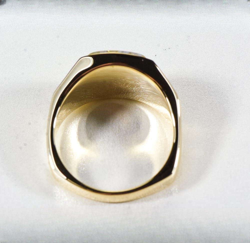 Gold Quartz Ring "Orocal" RM747Q Genuine Hand Crafted Jewelry - 14K Gold Casting
