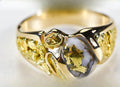 Gold Quartz Ring "Orocal" RM486Q Genuine Hand Crafted Jewelry - 14K Gold Casting