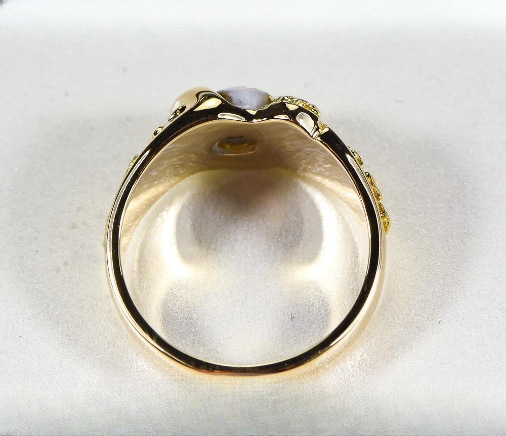 Gold Quartz Ring "Orocal" RM486Q Genuine Hand Crafted Jewelry - 14K Gold Casting