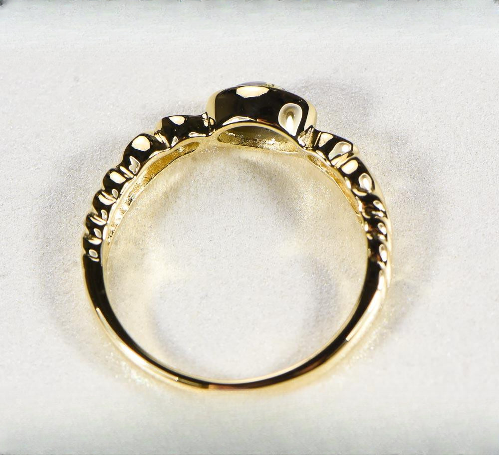 Gold Quartz Women's Ring "Orocal" RL691D5Q Genuine Hand Crafted Jewelry - 14K Gold Casting