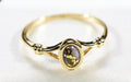 Gold Quartz Women's Ring "Orocal" RL725Q Genuine Hand Crafted Jewelry - 14K Gold Casting
