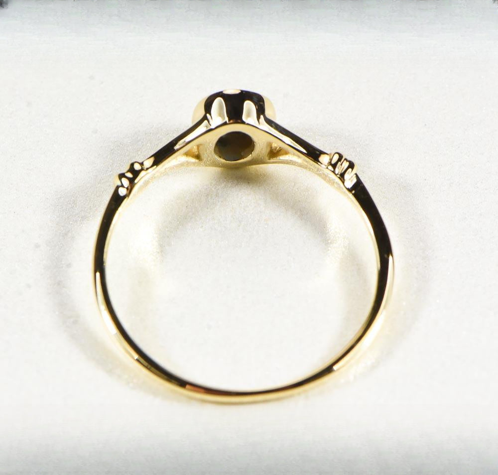 Gold Quartz Women's Ring "Orocal" RL725Q Genuine Hand Crafted Jewelry - 14K Gold Casting