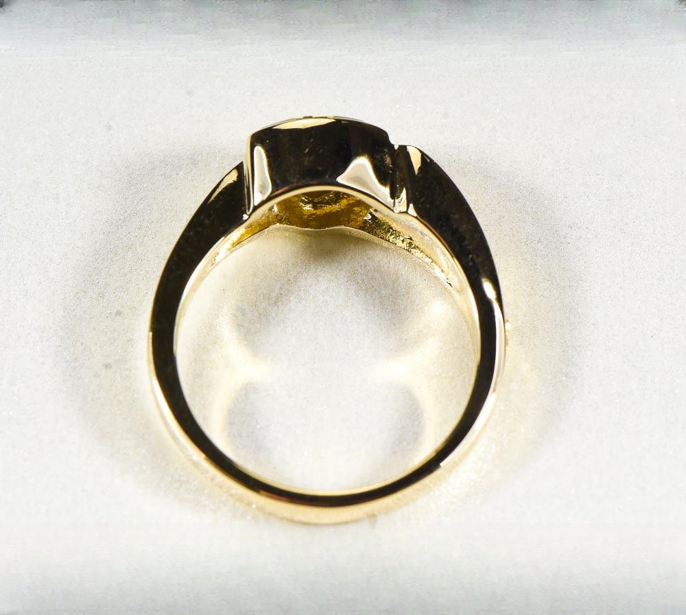 Gold Quartz Women's Ring "Orocal" RLL1090NQ Genuine Hand Crafted Jewelry - 14K Gold Casting