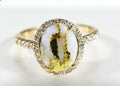 Gold Quartz Women's Ring "Orocal" RL1109DQ Genuine Hand Crafted Jewelry - 14K Gold Casting