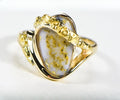 Gold Quartz Women's Ring "Orocal" RL549OLQ Genuine Hand Crafted Jewelry - 14K Gold Casting