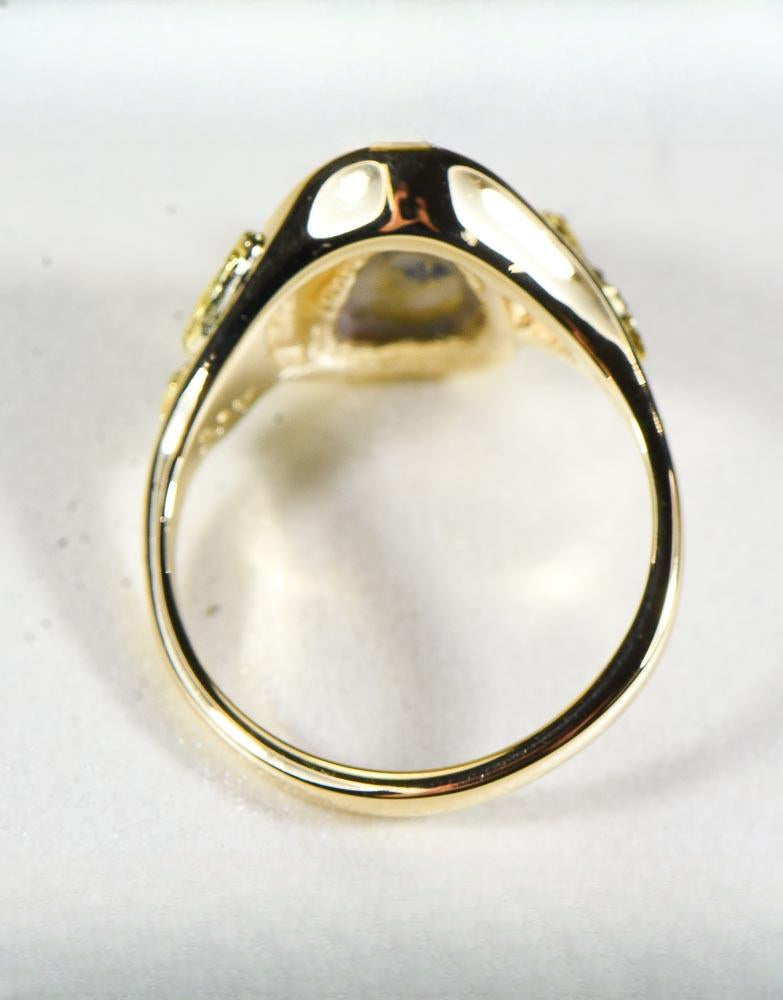 Gold Quartz Women's Ring "Orocal" RL549OLQ Genuine Hand Crafted Jewelry - 14K Gold Casting