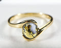 Gold Quartz Women's Ring "Orocal" RL649Q Genuine Hand Crafted Jewelry - 14K Gold Casting