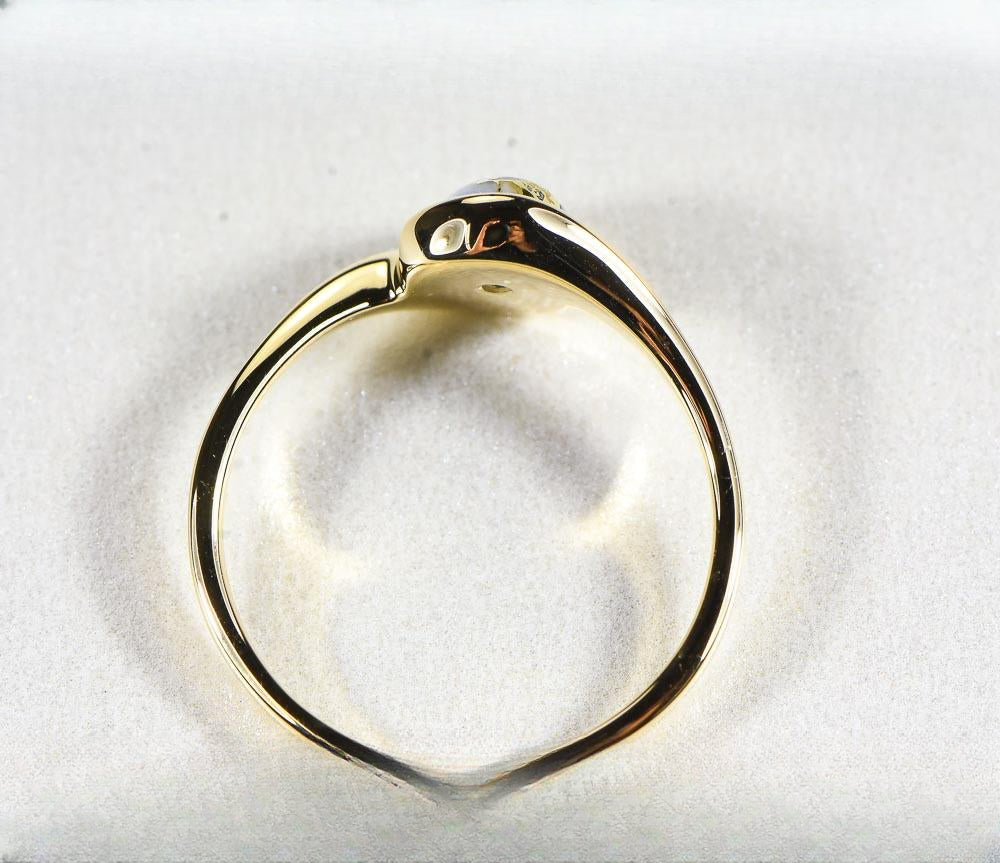 Gold Quartz Women's Ring "Orocal" RL649Q Genuine Hand Crafted Jewelry - 14K Gold Casting