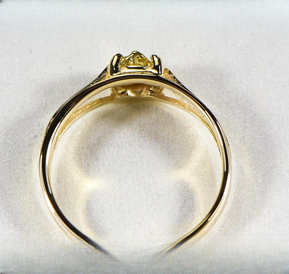 Gold Nugget Women's Ring "Orocal" RL787N Genuine Hand Crafted Jewelry - 14K Casting