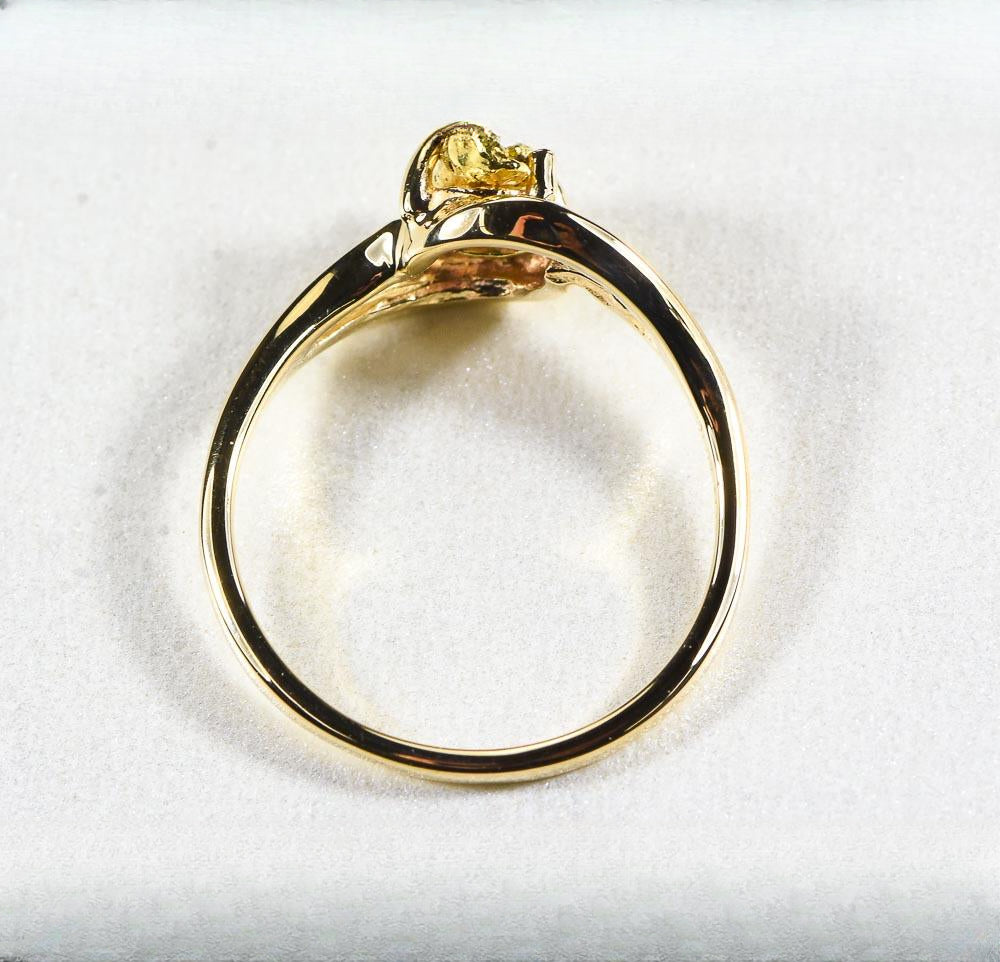 Gold Nugget Women's Ring "Orocal" RL696N Genuine Hand Crafted Jewelry - 14K Casting