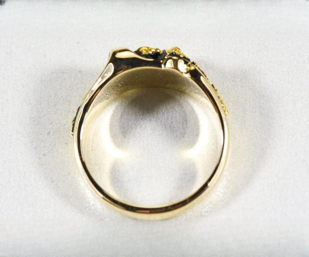 Gold Nugget Women's Ring "Orocal" RL487 Genuine Hand Crafted Jewelry - 14K Casting