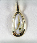Gold Quartz Pendant "Orocal" PN762Q Genuine Hand Crafted Jewelry - 14K Gold Yellow Gold Casting