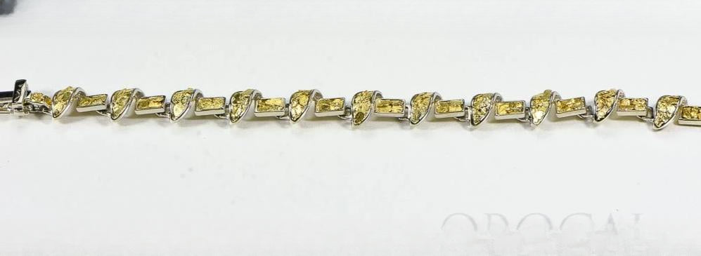 Gold Nugget Bracelet "Orocal" BJ1000N Genuine Hand Crafted Jewelry - 14K Gold Casting