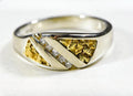 Gold Nugget Women's Ring "Orocal" RL1068DNW Genuine Hand Crafted Jewelry - 14K Casting