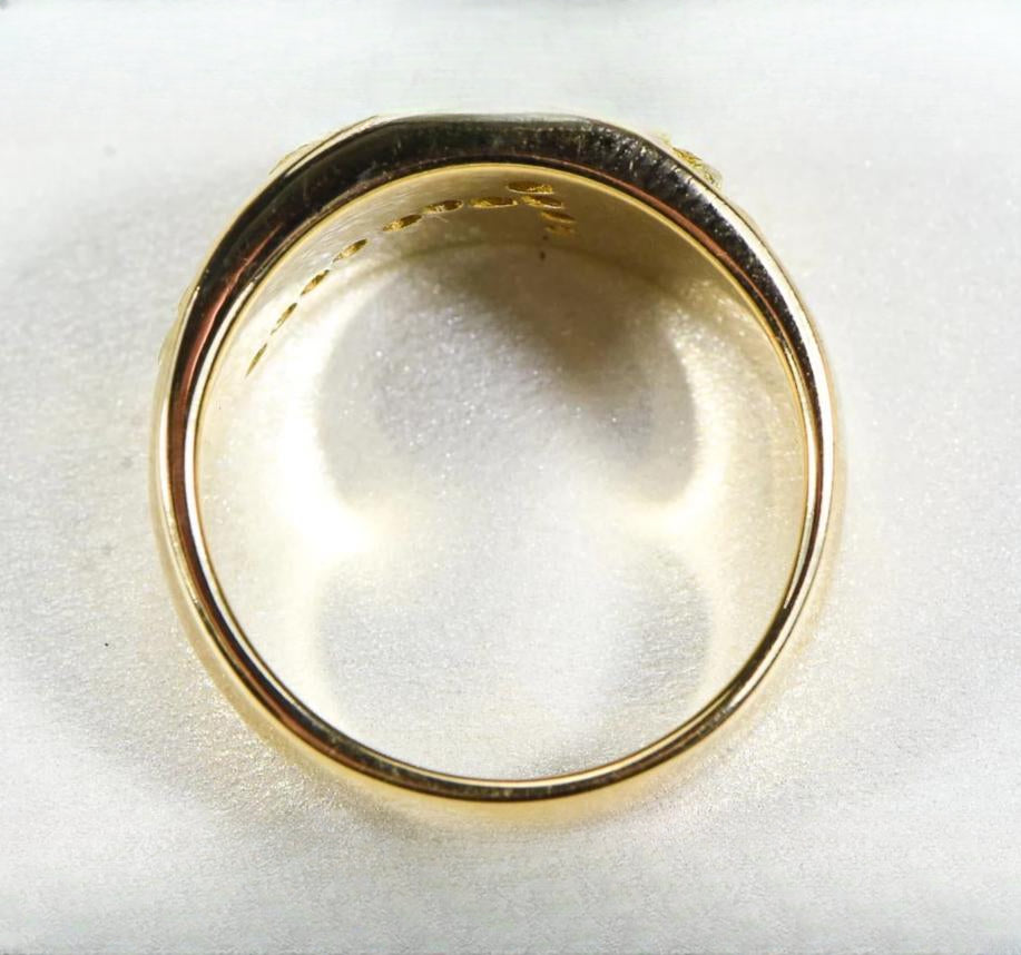 Gold Nugget Women's Ring "Orocal" RL1114D22N Genuine Hand Crafted Jewelry - 14K Casting