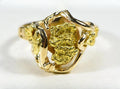 Gold Nugget Women's Ring "Orocal" RL232 Genuine Hand Crafted Jewelry - 14K Casting