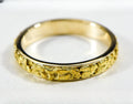 Gold Nugget Men's Ring "Orocal" RM4MM Genuine Hand Crafted Jewelry - 14K Casting