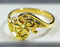Gold Nugget Women's Ring "Orocal" RL186 Genuine Hand Crafted Jewelry - 14K Casting
