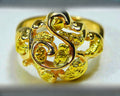Gold Nugget Women's Ring "Orocal" RL462 Genuine Hand Crafted Jewelry - 14K Casting