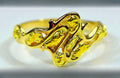 Gold Nugget Women's Ring "Orocal" RL180 Genuine Hand Crafted Jewelry - 14K Casting