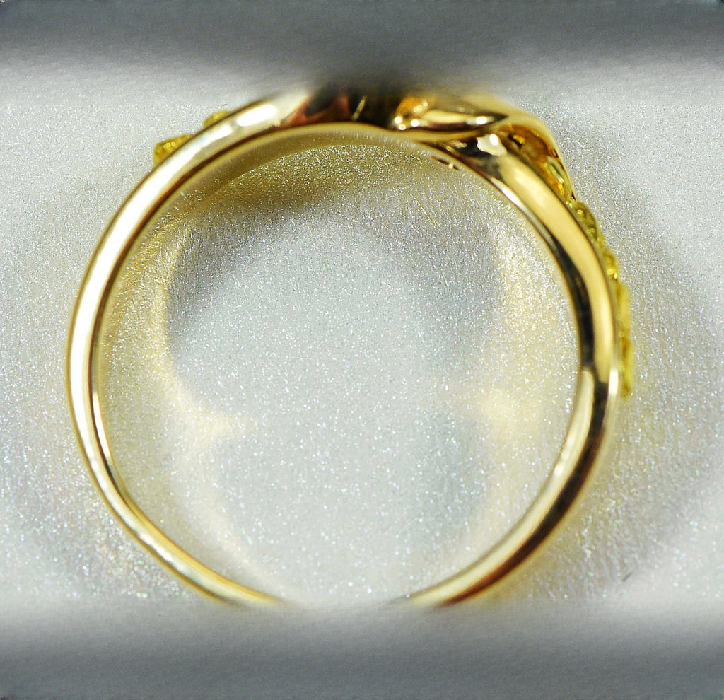 Gold Nugget Women's Ring "Orocal" RL404D5 Genuine Hand Crafted Jewelry - 14K Casting