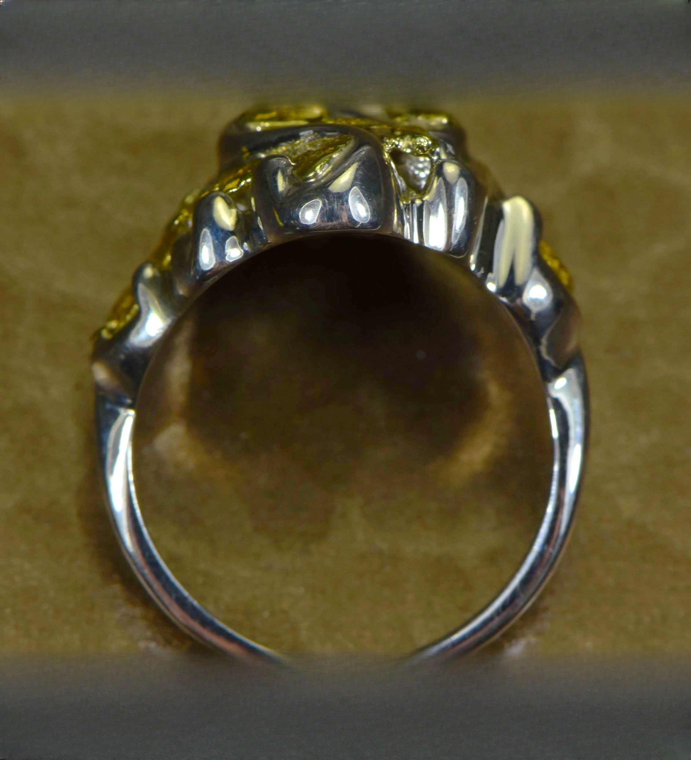Gold Nugget Women's Ring "Orocal" RL462SS Genuine Hand Crafted Jewelry