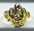 Gold Nugget Women's Ring "Orocal" RL462SS Genuine Hand Crafted Jewelry