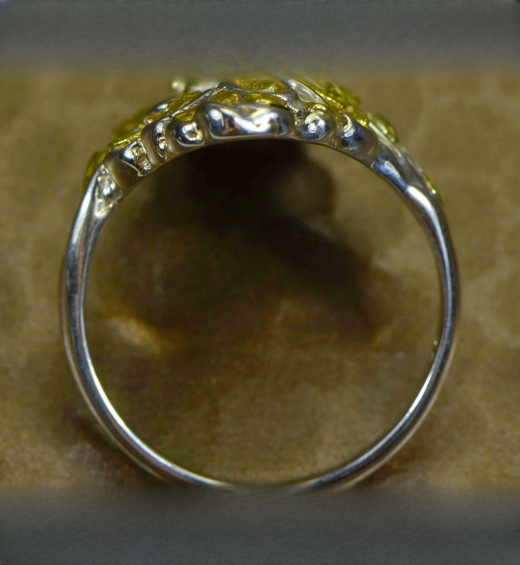 Gold Nugget Women's Ring "Orocal" RL239SS Genuine Hand Crafted Jewelry