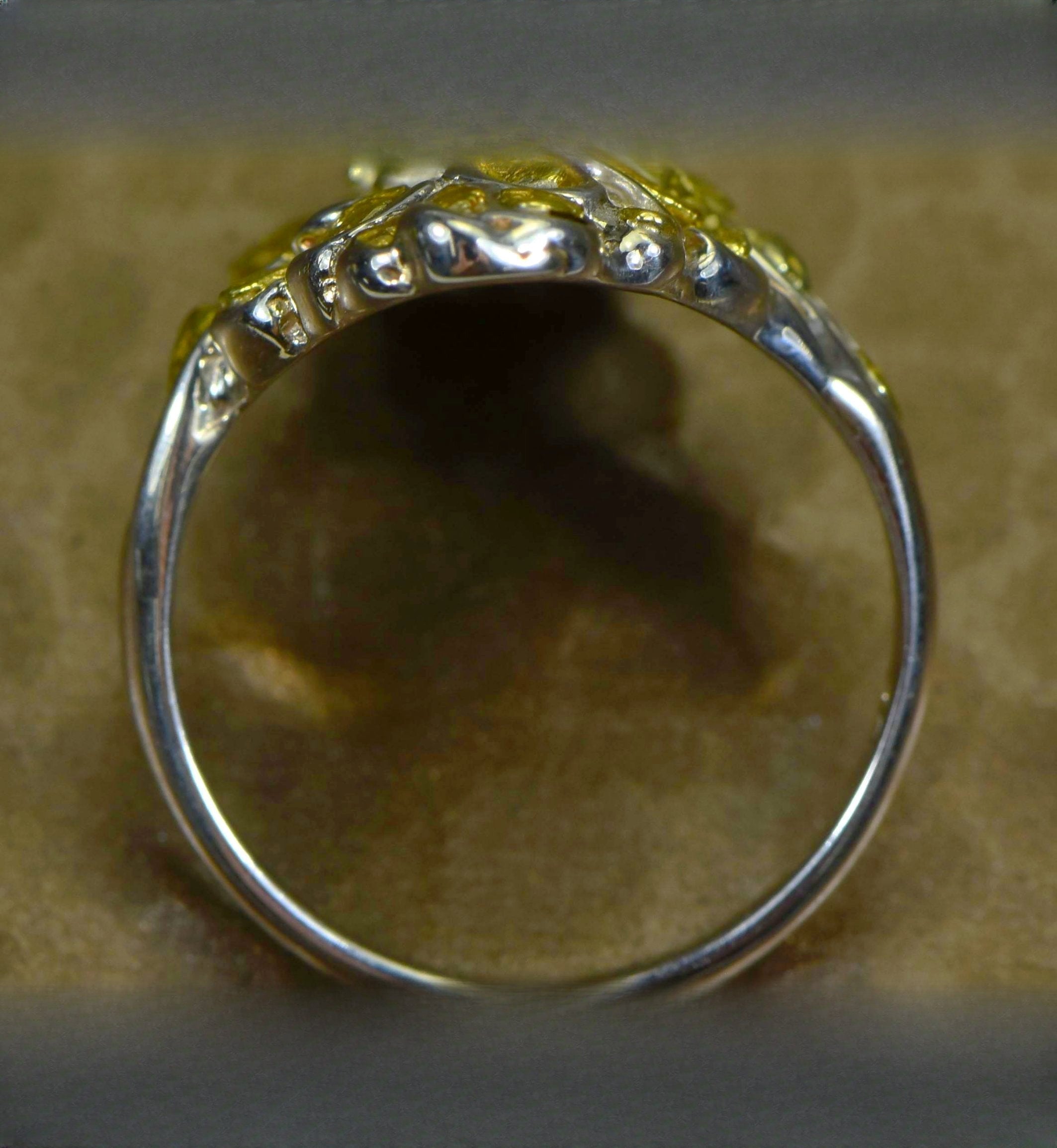Gold Nugget Women's Ring "Orocal" RL239SS Genuine Hand Crafted Jewelry
