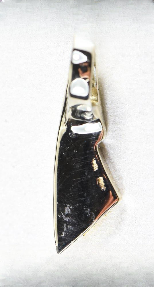Gold Nugget Pendant "Orocal" PDL129NWX Genuine Hand Crafted Jewelry - 14K Gold White Gold Casting